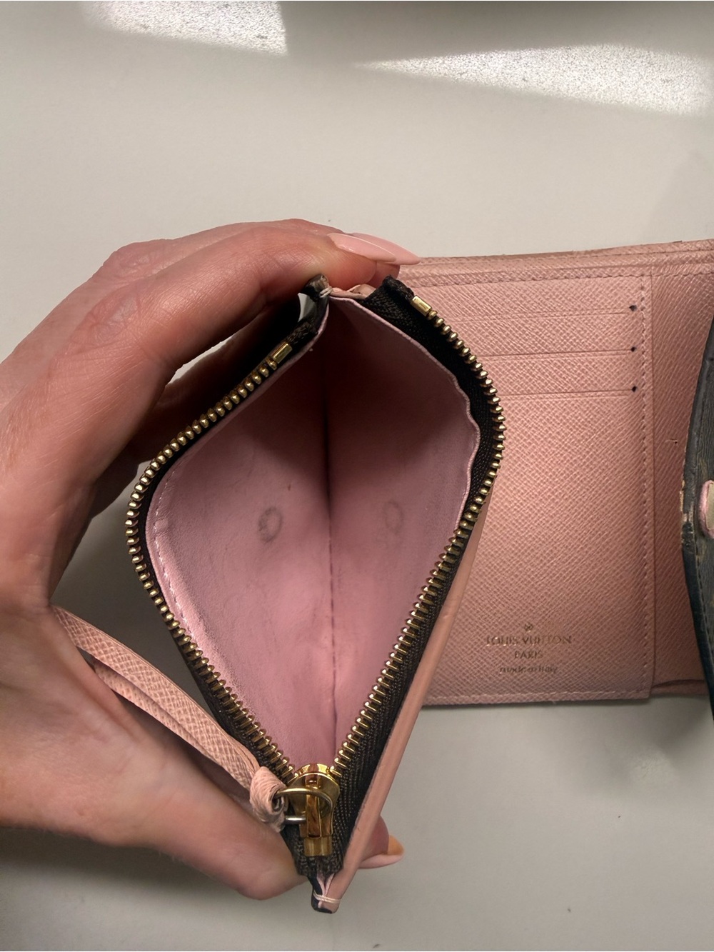 Authentic Louis Vuitton Victorine Brown and Pink Wallet - Picture 5 of 5